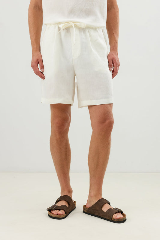 Men's Tie-Waist Shorts with Lyocell Blend