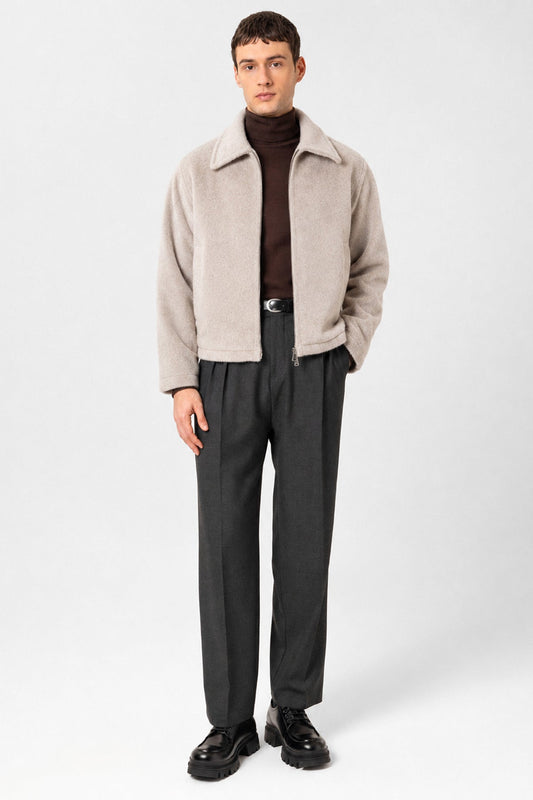 Relaxed-Fit, Soft-Textured Men's Jacket