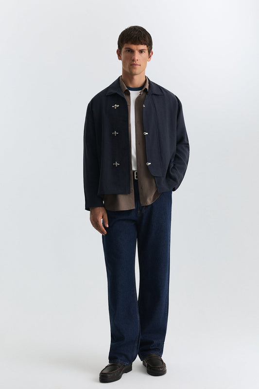 Lyocell Shirt with Metal Hooks