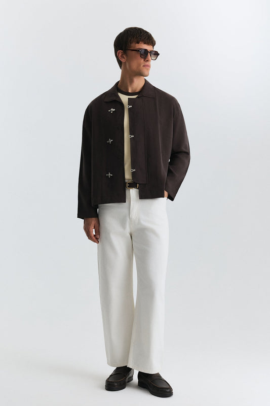 Lyocell Shirt with Metal Hooks
