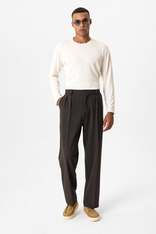 Antioch High-Waisted Pleated Relaxed-Fit Baggy Men's Pants