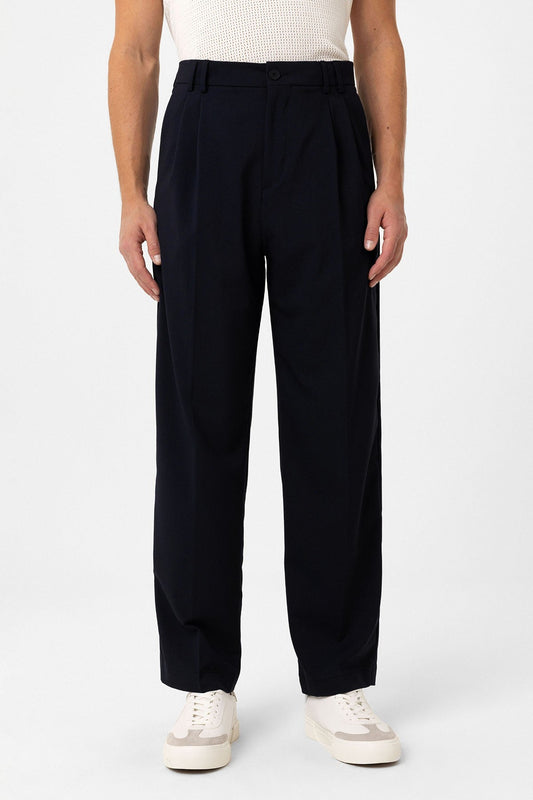 Men's Double-Pleated Baggy-Fit Pants