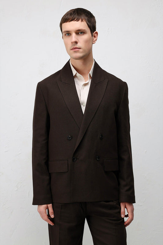 Relax Fit Men's Blazer Jacket in a Linen Blend