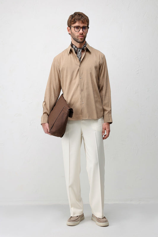 Antioch Men's Shirt with Modal Blend and Textured Fabric