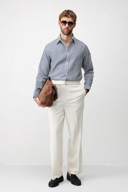 Antioch Lyocell-Blend Relaxed-Fit Striped Men's Shirt