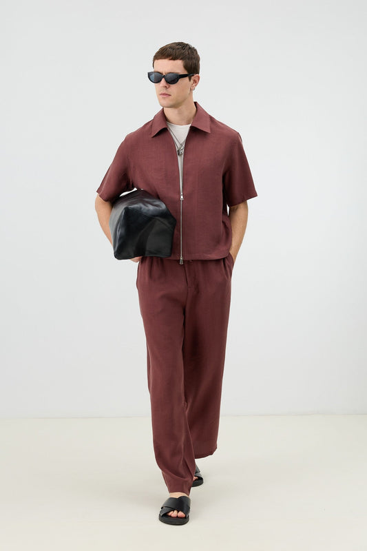 Antioch Men's Shirt with Zipper and Lyocell Blend