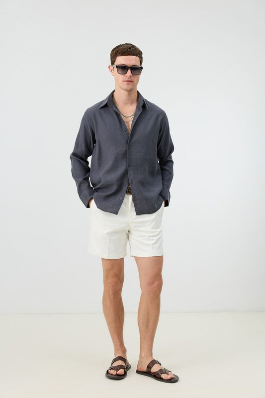 Antioch Men's Patterned Shirt with Modal Blend