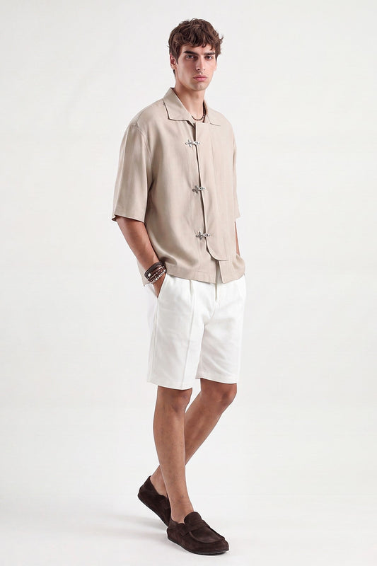 Relaxed-Fit Shirt with Detailed Closure