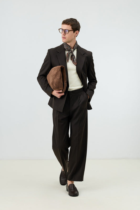 Antioch Men's Pants with Double-Pleated Cuff Detail
