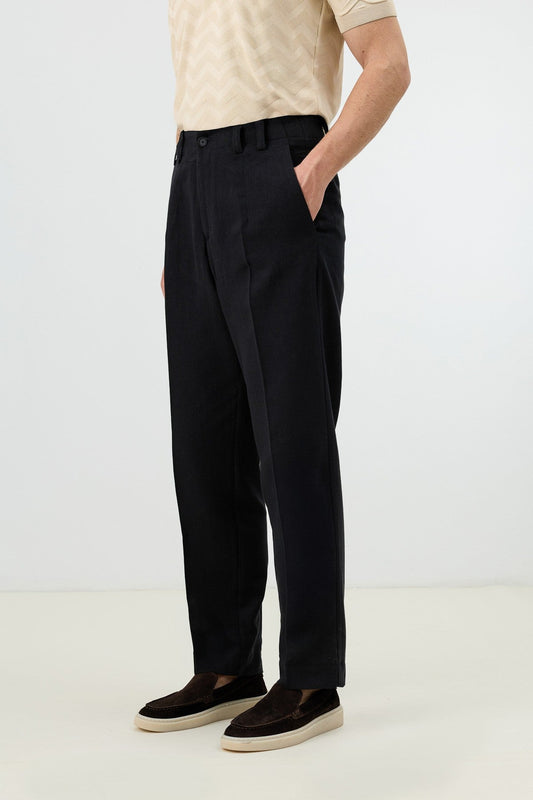Men's Pants with Herringbone Pattern in Antioch Linen Blend
