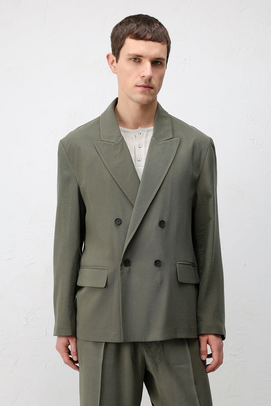 Men's Relaxed-Fit Blazer Jacket in a Modal Blend