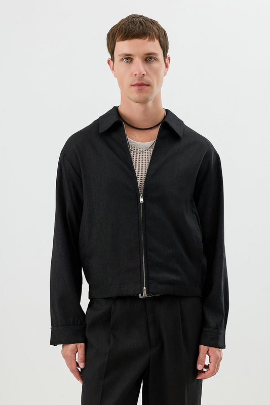 Linen-Blend Summer Jacket