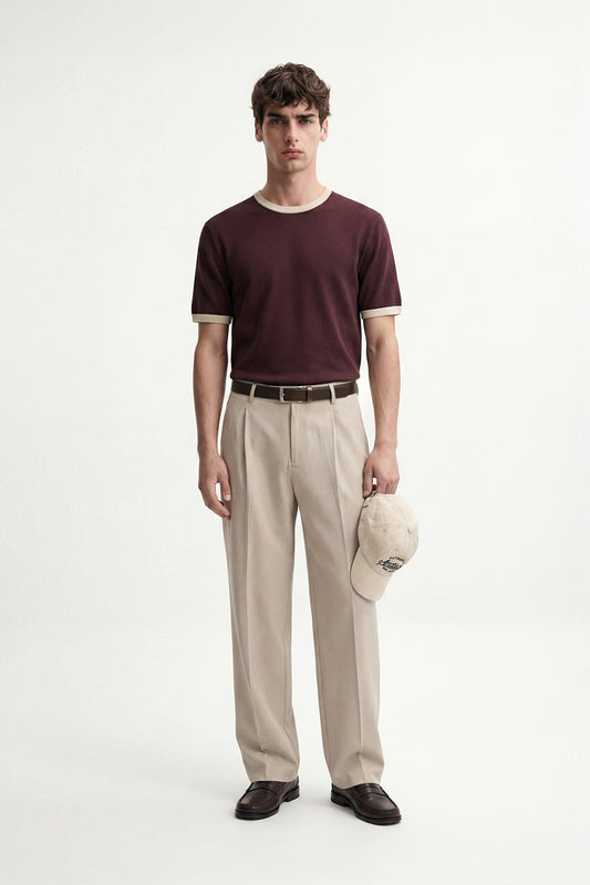 Men's T-Shirt with Contrast Collar