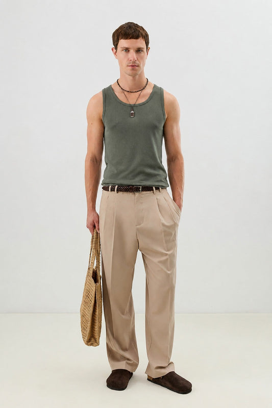 Men's Basic Ribbed Tank Top