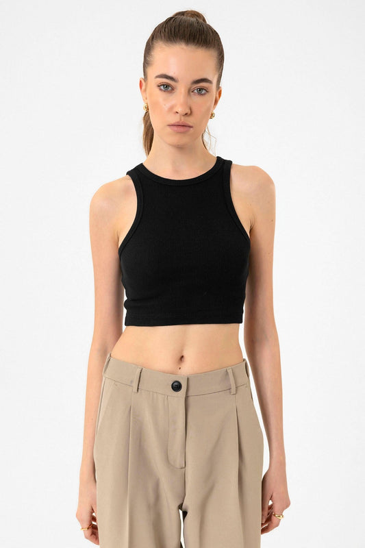 Antioch Women's Ribbed Crop Tank Top