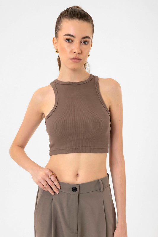 Antioch Women's Ribbed Crop Tank Top