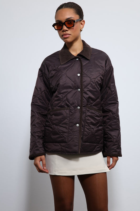 Antioch Contrast Collar Patterned Jacket