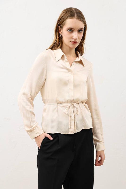 Antioch Women's Shirt with a Tie-Front Neckline