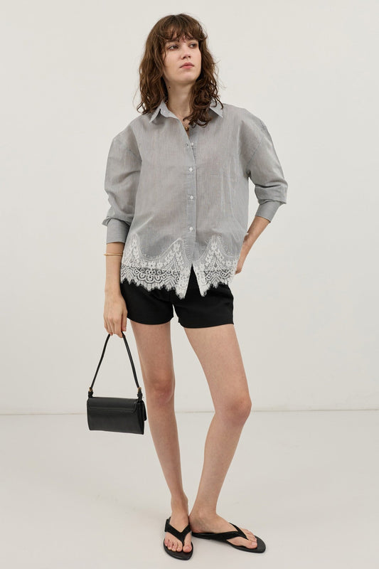 Antioch Blouse with Lace Details