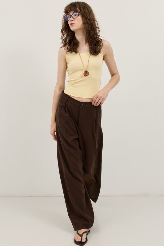 Antioch Wide-Leg Pleated Pants