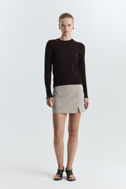 Basic Solid-Color Knit Sweater