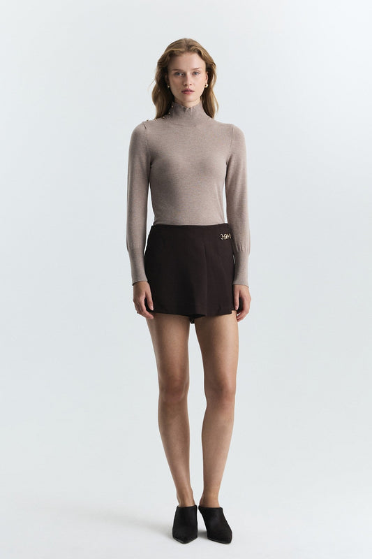 Button-Up Knit Sweater