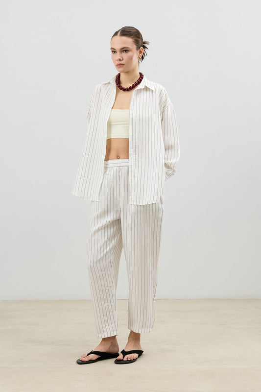 Antioch Modal-Blend Striped Women's Suit Set
