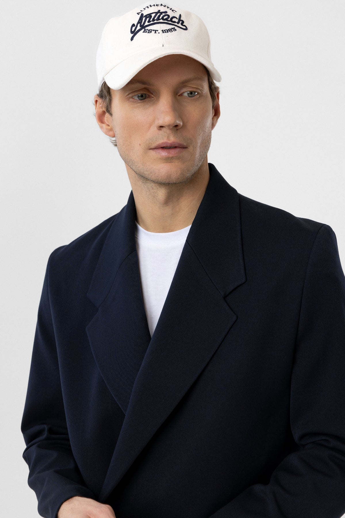 Men's Double-Breasted Blazer with Slit Pockets