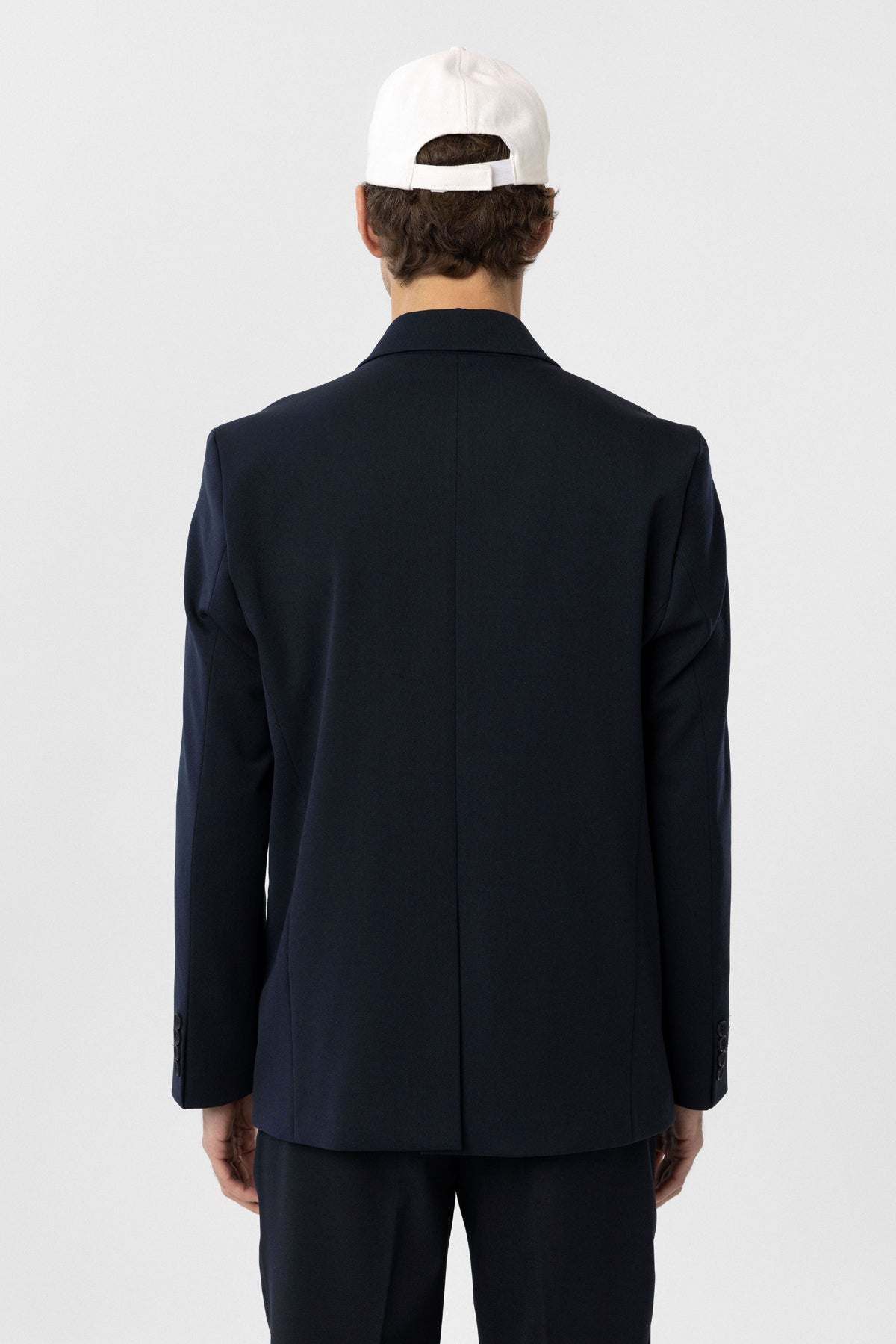 Men's Double-Breasted Blazer with Slit Pockets