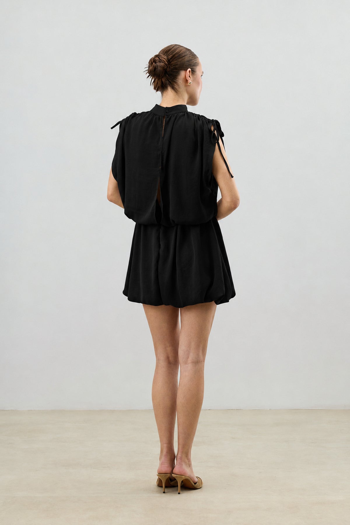 Women's Dress with Gathered Shoulders