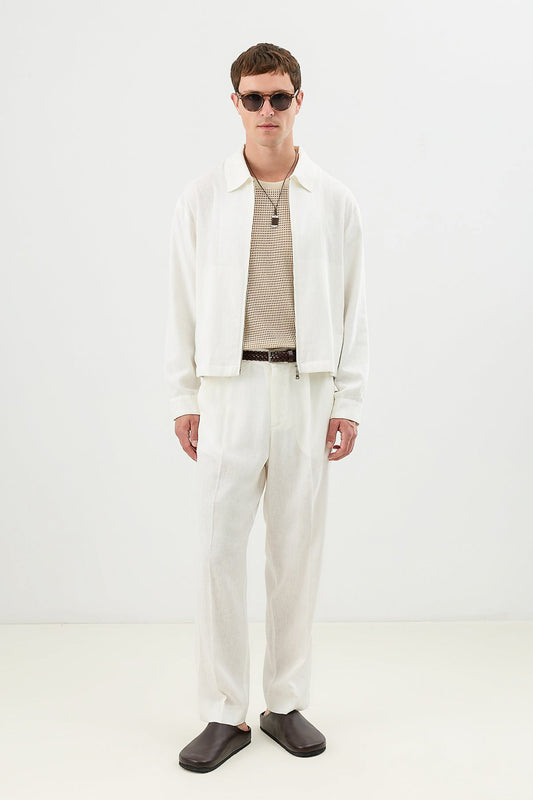 Linen-Blend Summer Jacket