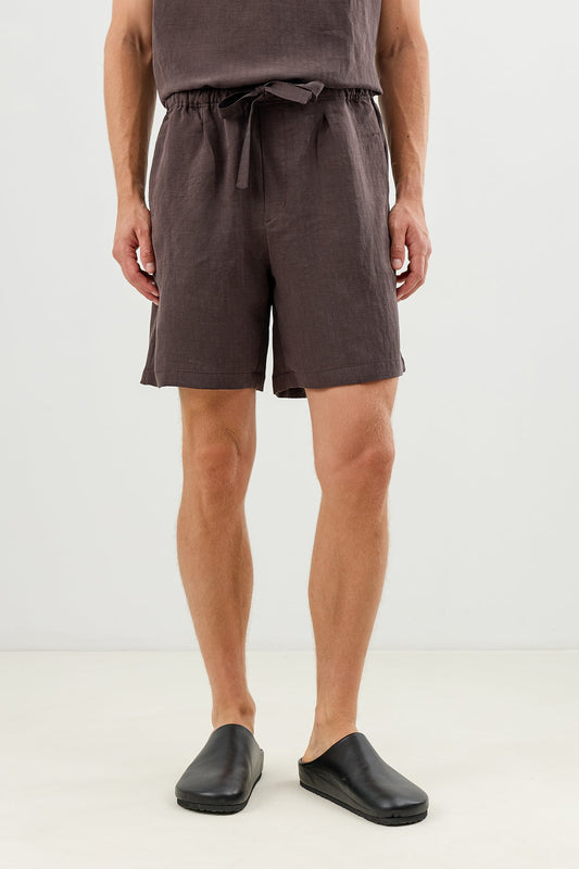 Men's Tie-Waist Shorts with Lyocell Blend