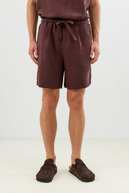 Men's Tie-Waist Shorts with Lyocell Blend