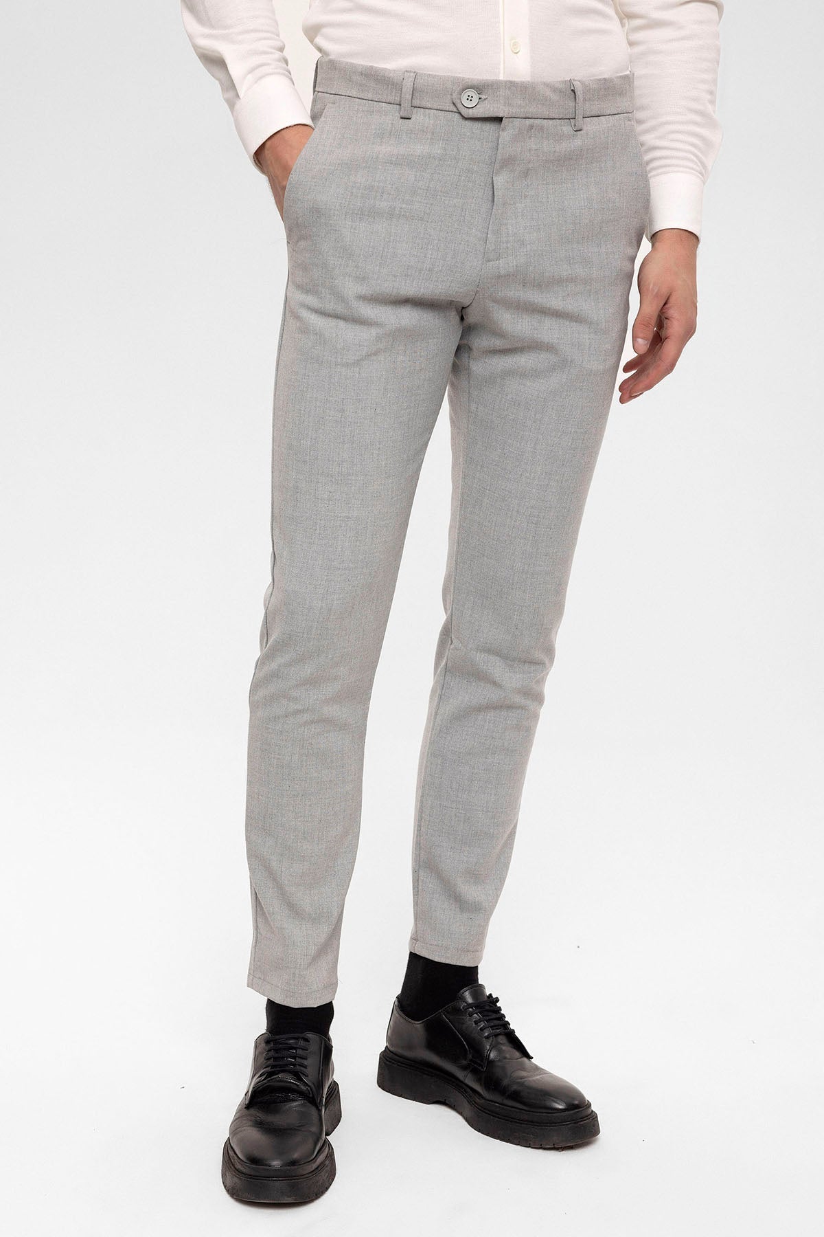 Men's Accessories: Slim-Fit Pants with Detailed Design