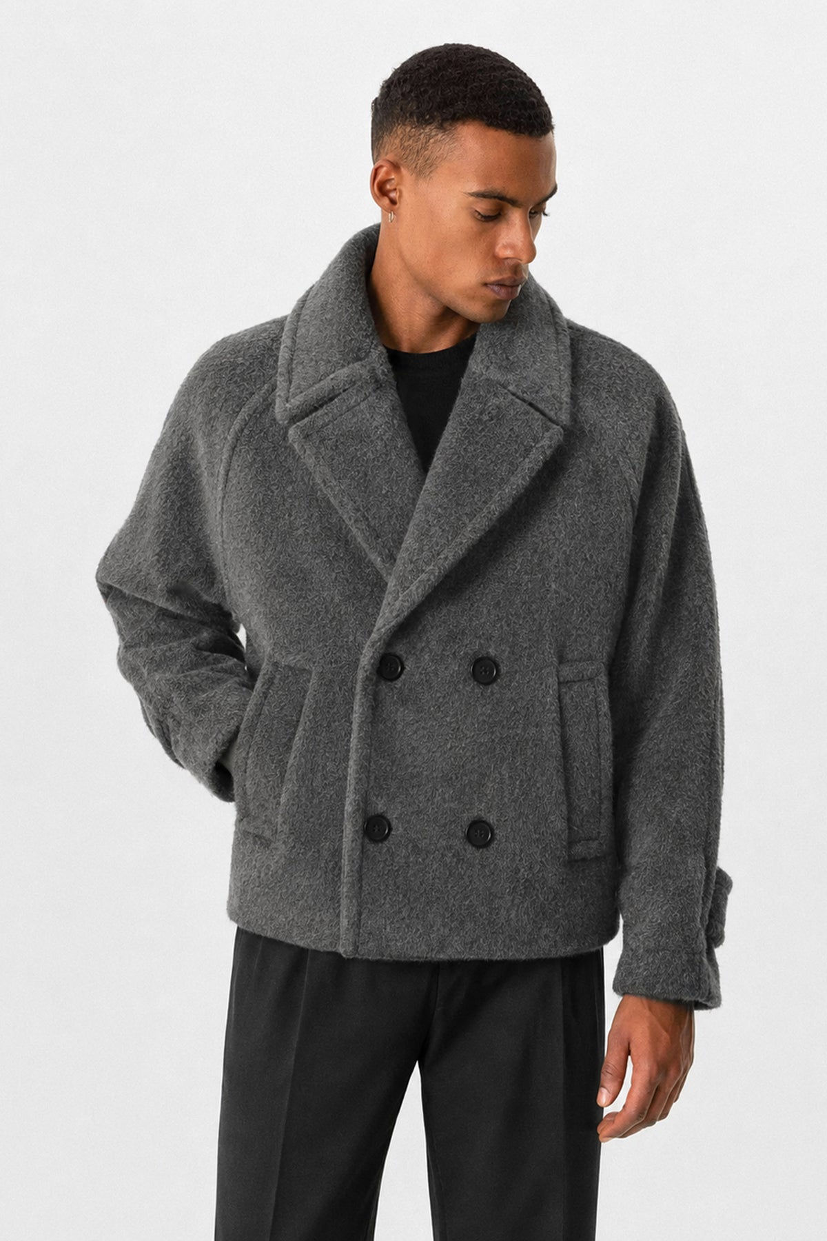 Men's Double-Breasted Crop-Fit Jacket
