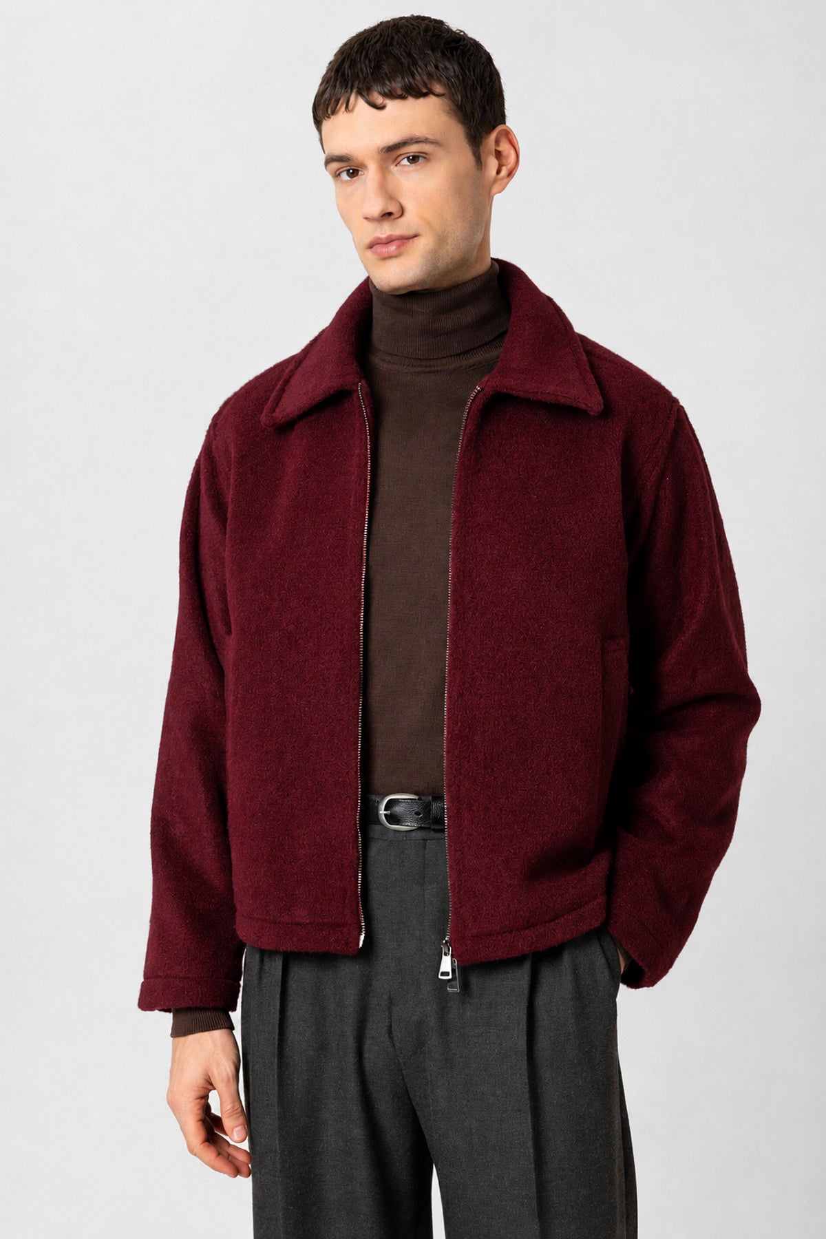 Relaxed-Fit, Soft-Textured Men's Jacket