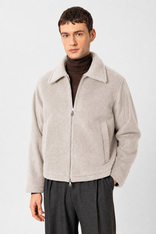 Relaxed-Fit, Soft-Textured Men's Jacket