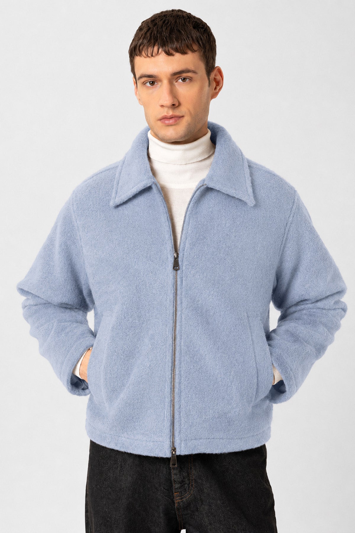 Relaxed-Fit, Soft-Textured Men's Jacket