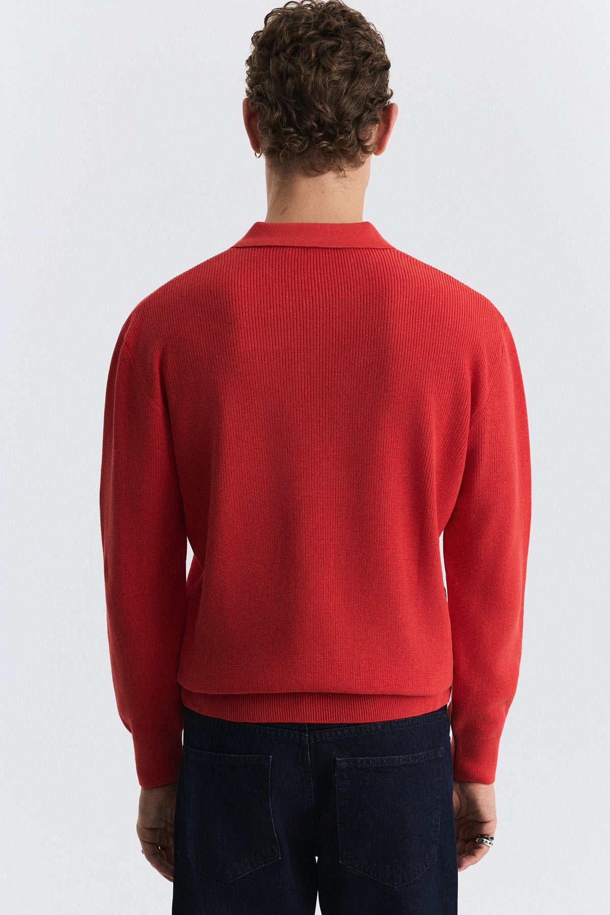 Men's Knit Sweater with a Zipper