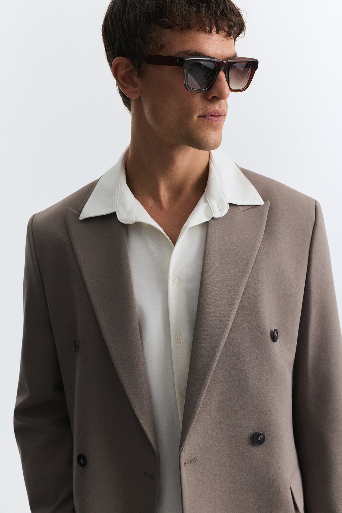Relax Fit Double-Breasted Men's Blazer