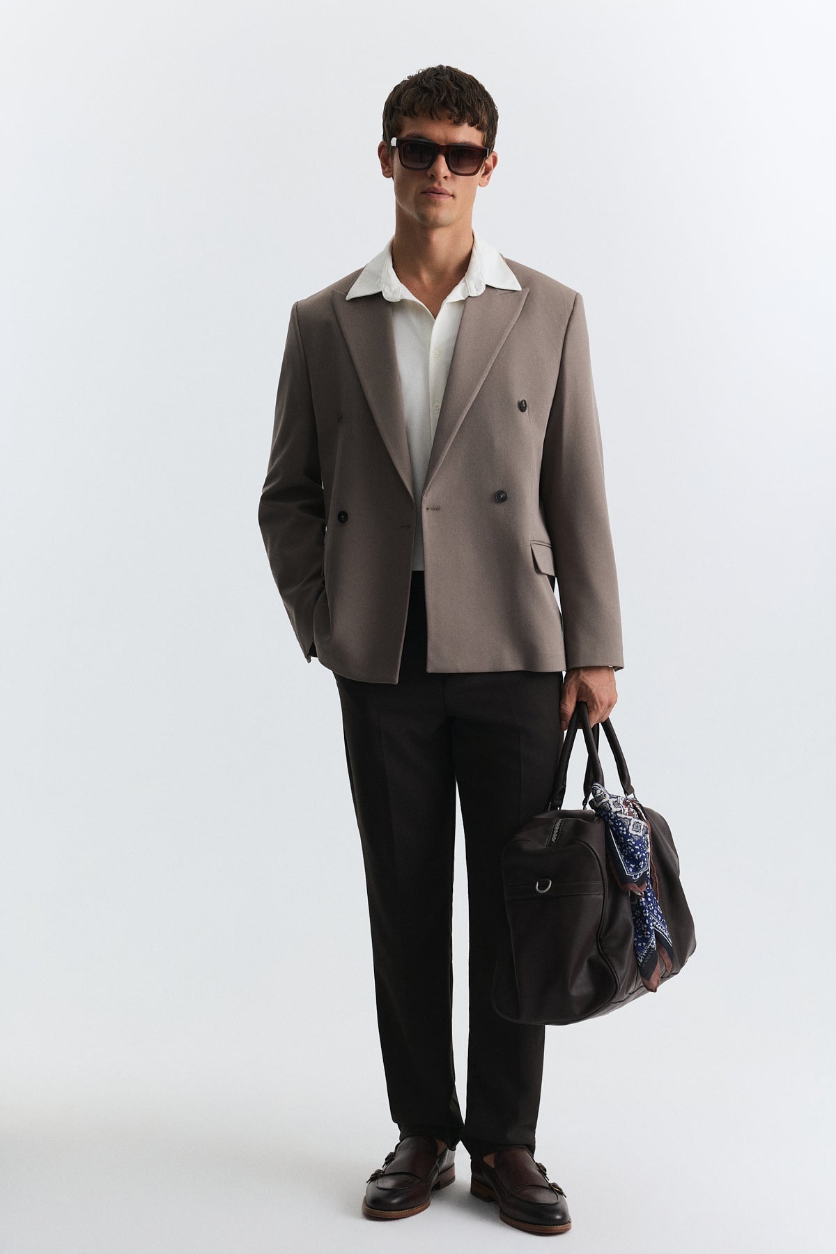 Relax Fit Double-Breasted Men's Blazer