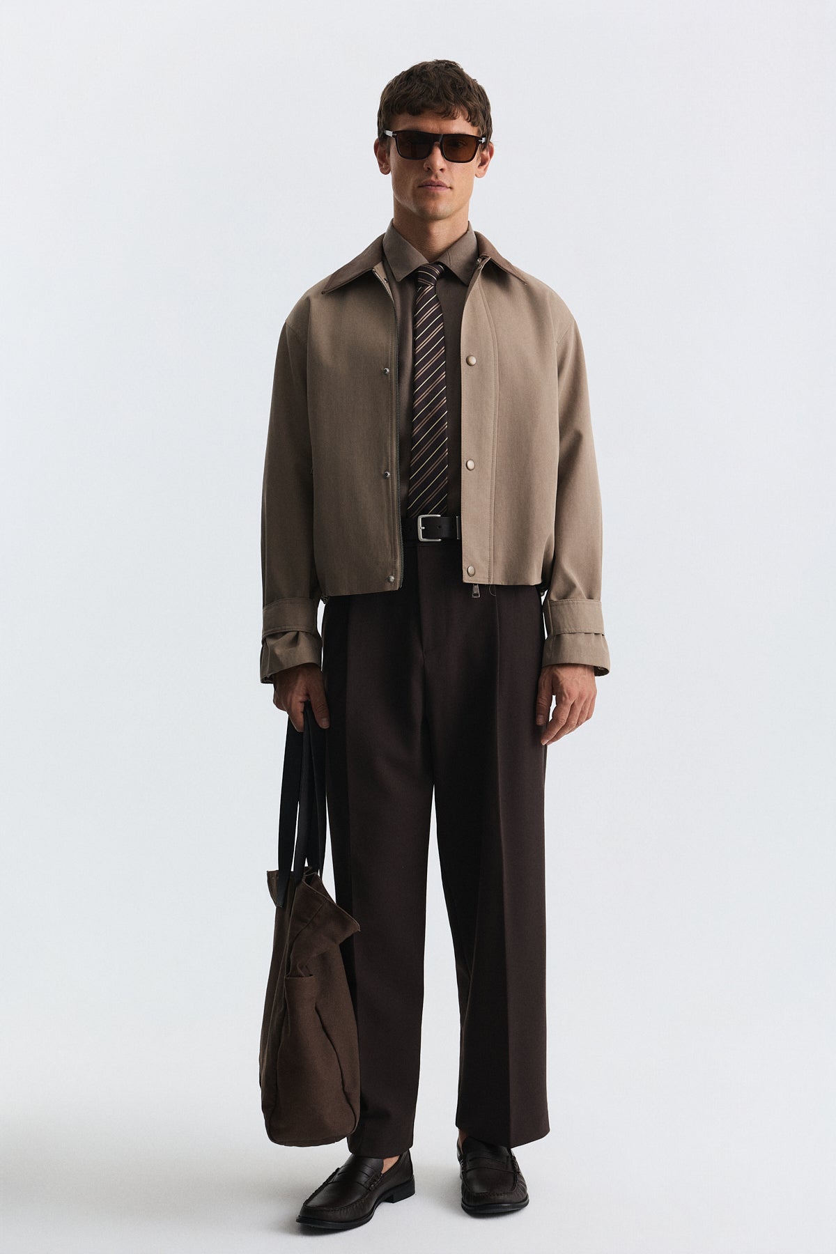 Men's Technical Jacket with Contrast Collar