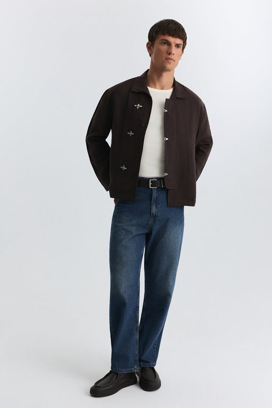 Lyocell Shirt with Metal Hooks