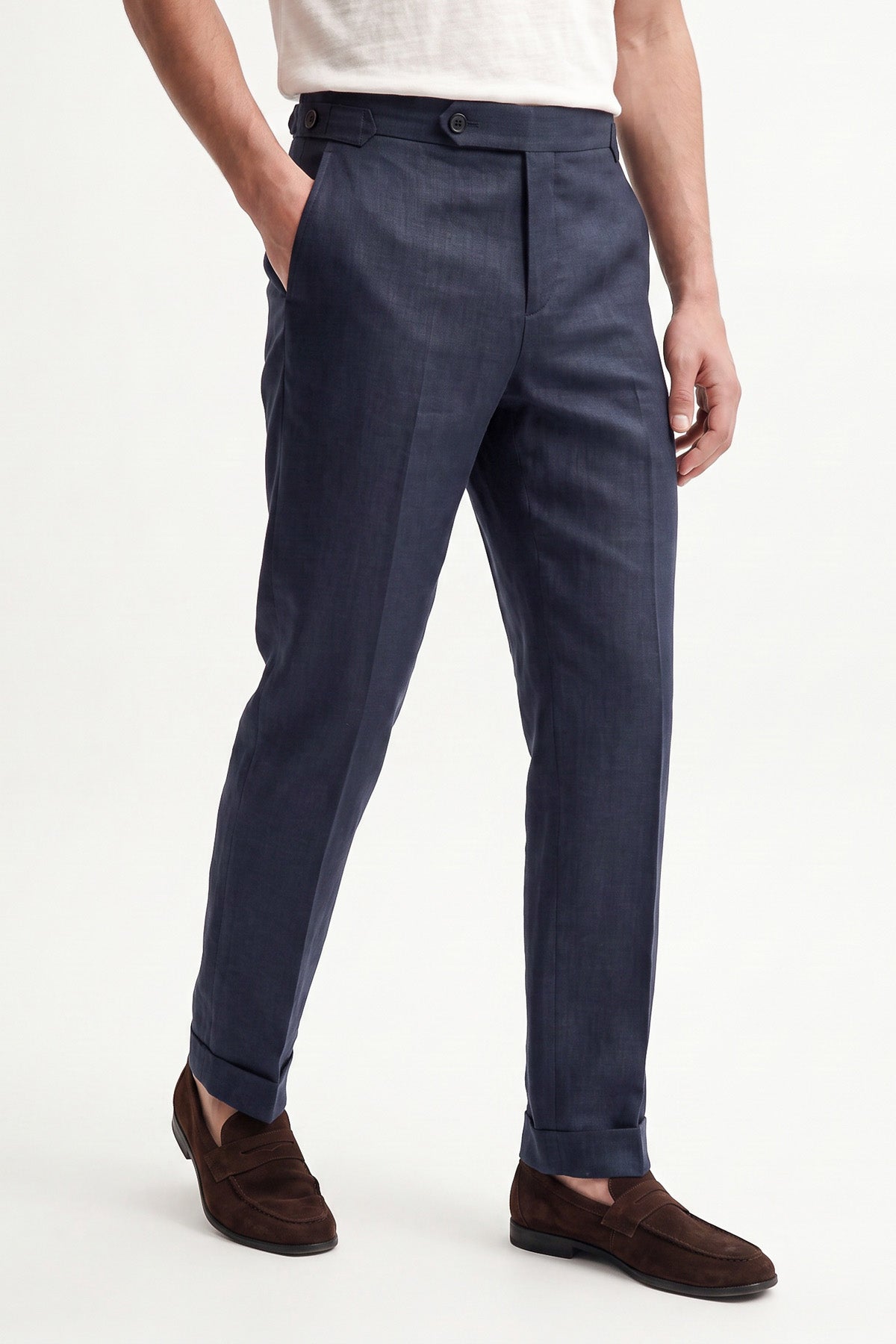 100% Linen Pants with Bow Detail