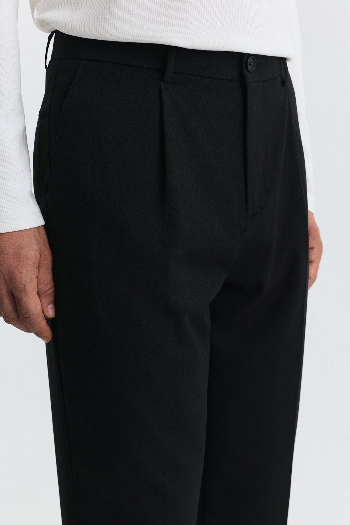 Regular-Fit Pleated Pants