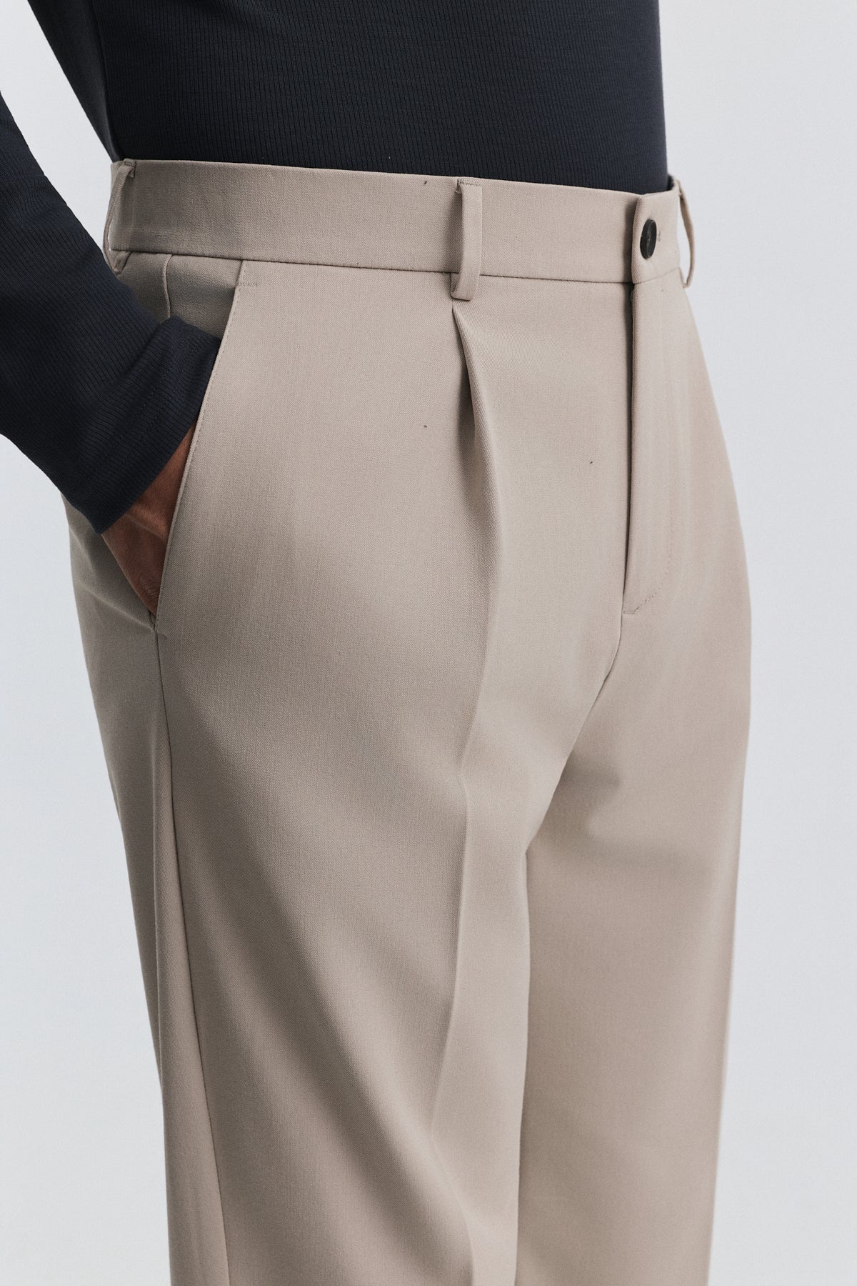 Regular-Fit Pleated Pants
