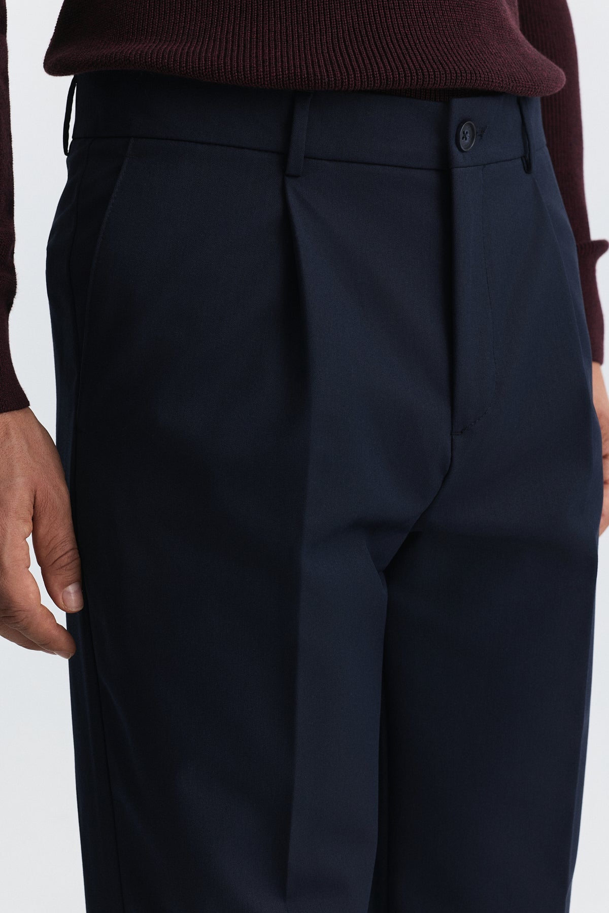 Regular-Fit Pleated Pants