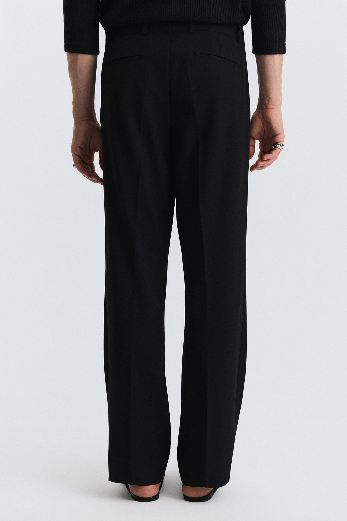 High-Waisted Relaxed-Fit Pants