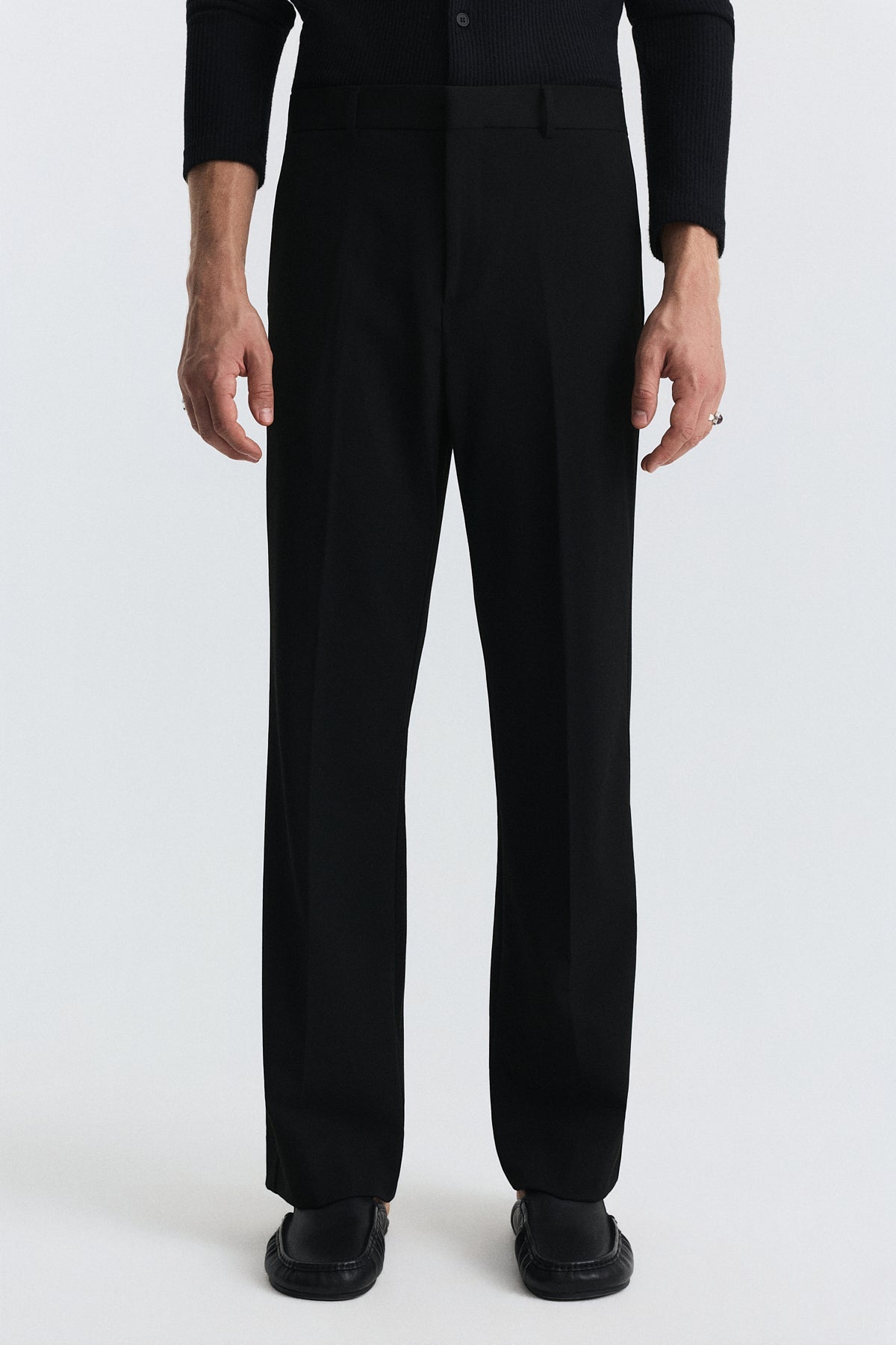 High-Waisted Relaxed-Fit Pants