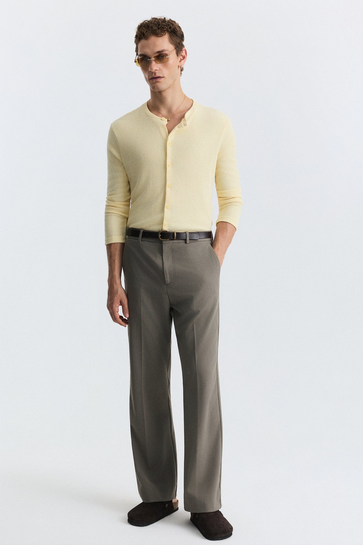 High-Waisted Relaxed-Fit Pants